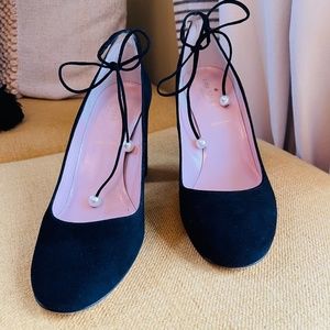 Kate spade gena pearl tie pumps